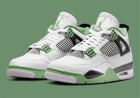 jordan 4 oil green seafoam.